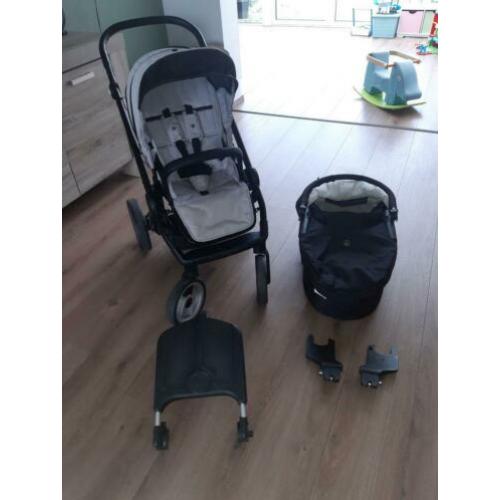 Mutsy kinderwagen inclusief reiswieg en meerijplankje