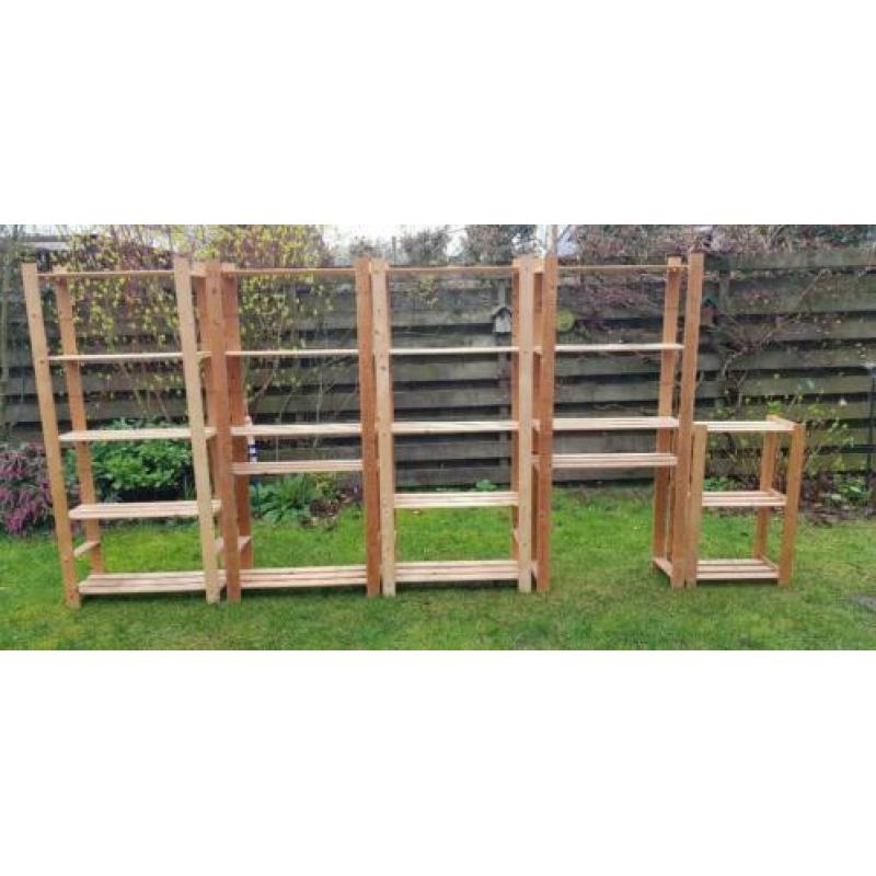 Houten opbergrekken