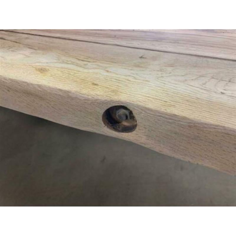 eiken tafelblad draglineschot uniek 7 cm dik! 100 cm breed d