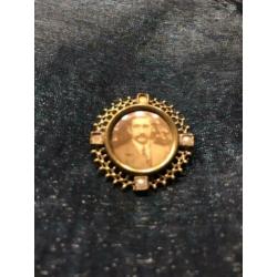 Herdenkingsbroche, rouwsieraad!