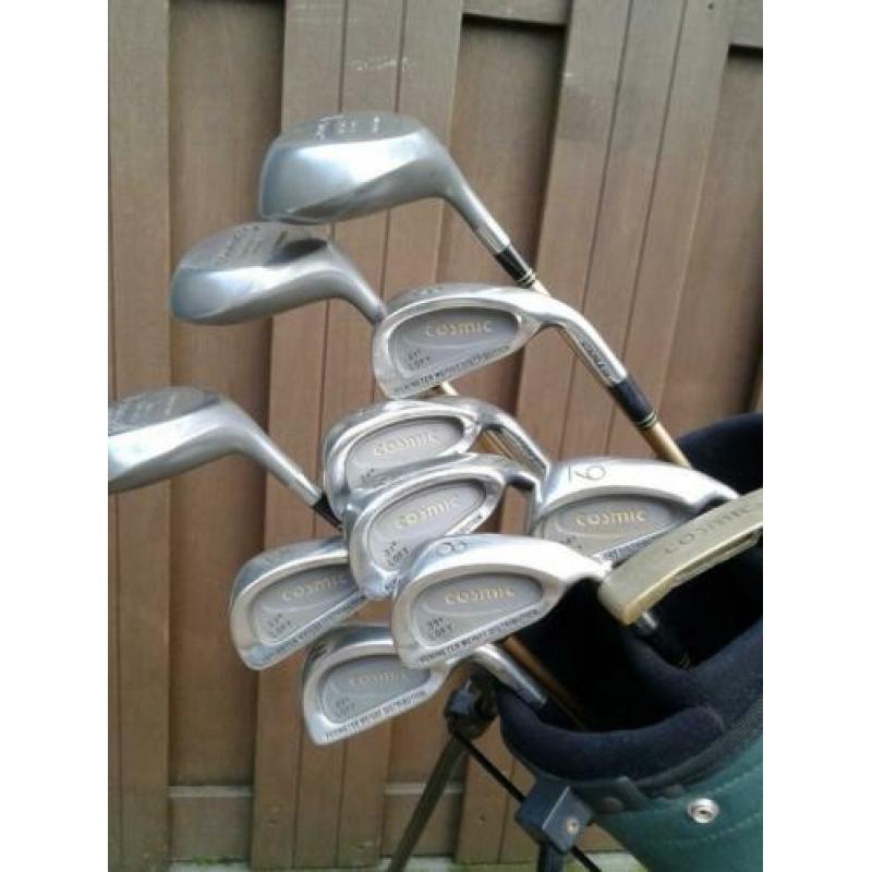 Complete golfset Cosmic graphite regular flex incl extra's