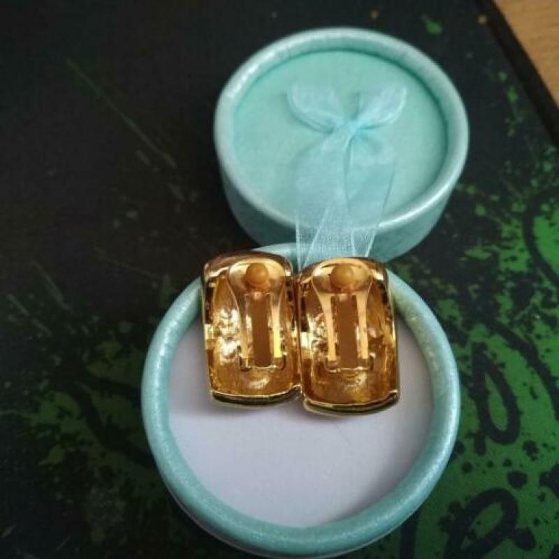 Mooie 18k goud verguld oorclip's