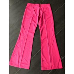 Broek pantalon roze maat m flared pijp Madonna