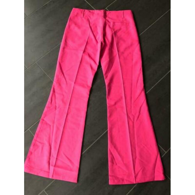 Broek pantalon roze maat m flared pijp Madonna