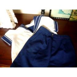 2 delig Kinder matrozen pakje . Broek/shirt