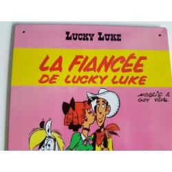 metalen bord Lucky Luke, la fiancée de Lucky Luke, 28 x 40