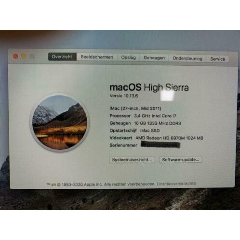 iMac 27inch, Mid 2011, 500 SSD, 3,4GHz i7