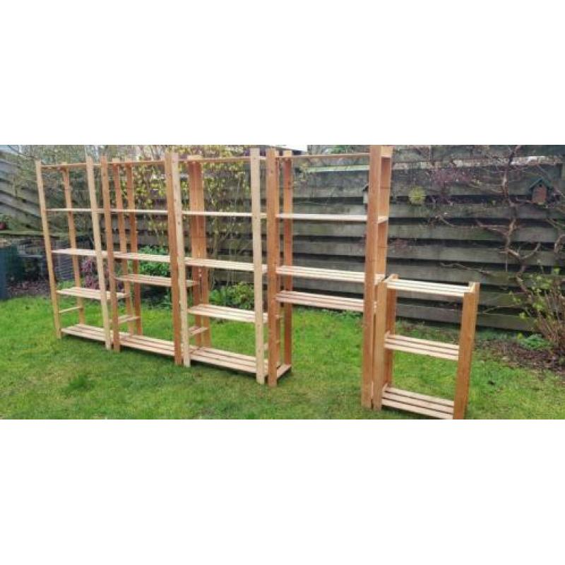 Houten opbergrekken