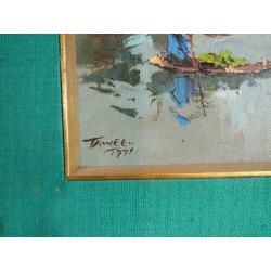 schilderijTawee Nandakwang Bankok Thailand drijvende markt