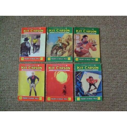 6 oude Kit Carson strips uit 1964
