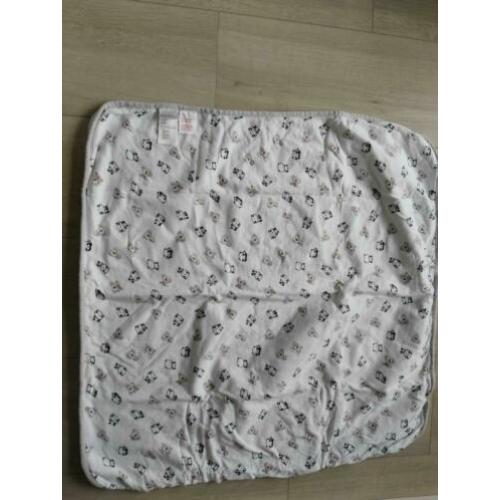Babydekentje wit/zwart/taupe panda/koala 70 x 70 cm
