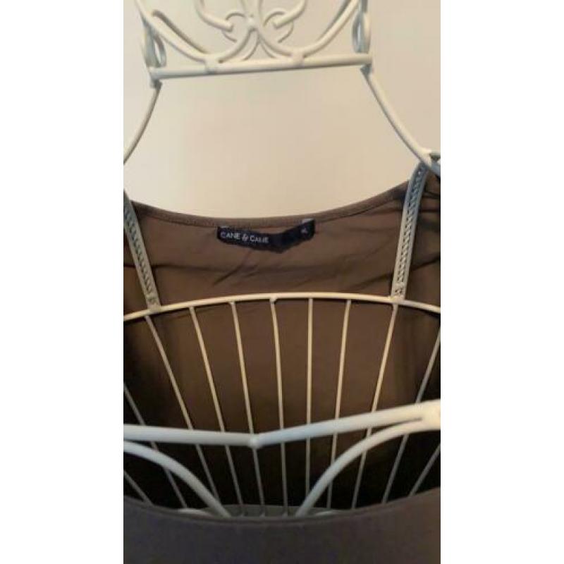 Mooi bruin taupe Cane & Cane t-shirts maat XL