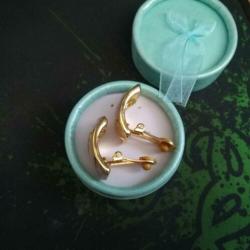 Mooie 18k goud verguld oorclip's