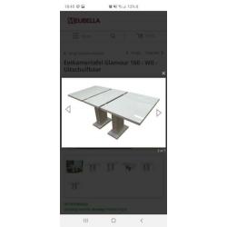 hoogglans witte eettafel