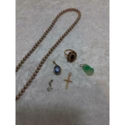 Lotje gouden sieraden met parel en edelsteen 14 KR