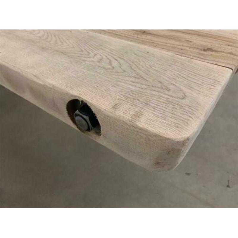 eiken tafelblad draglineschot uniek 7 cm dik! 100 cm breed d