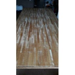 Massief eiken eettafel 184 bij 89 cm