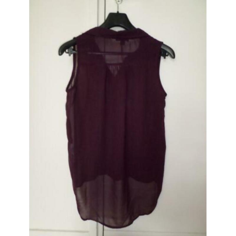 Paarse top Amisu maat S (valt als 38)