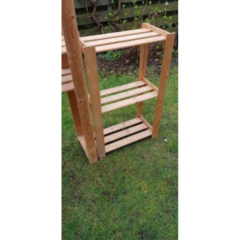 Houten opbergrekken