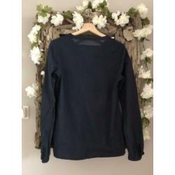 ?? embroidered blouse M blauw borduursel Ibiza bloemen H&M
