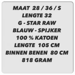 Maat 28 - gstar raw - blauw spijker