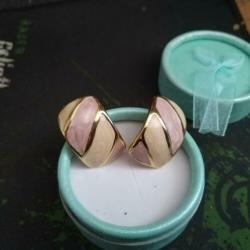 Mooie 18k goud verguld oorclip's