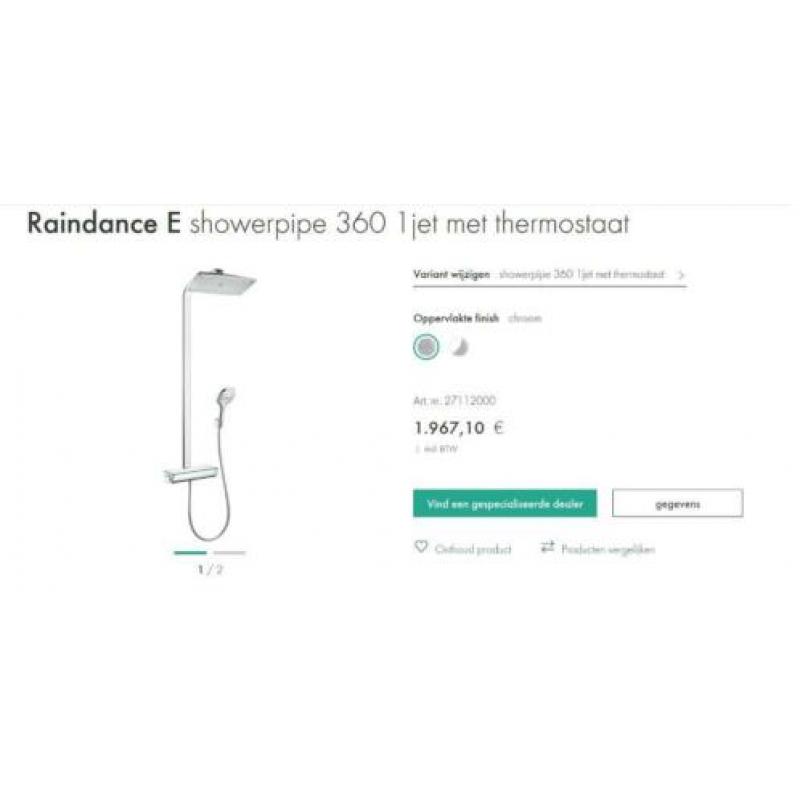 Hansgrohe Regendouche Showerpipe 360