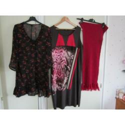 pakket kleding 12 stuks. Mt 46/48/XL/XXL. + gratis sjaal