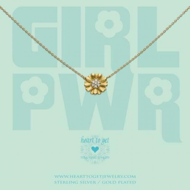 Heart to get b383suz17g bracelet sunflower zirkon girlpower