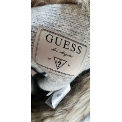 ZGAN gave off Shoulder grijze trui van GUESS mt S 36, grijs