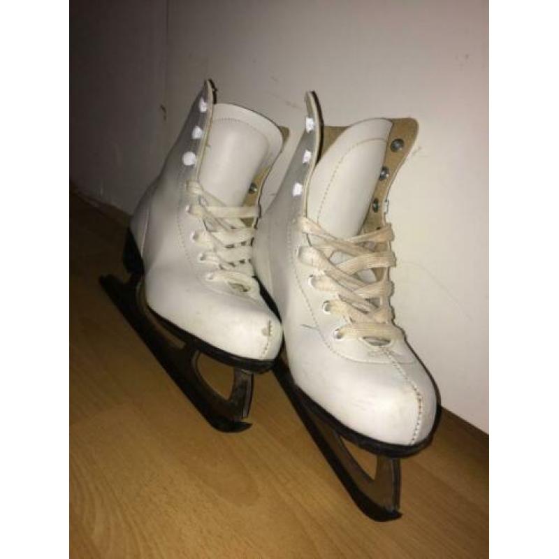Professionele kunstschaatsen, wit, maat 34!!