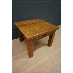 Houten salontafel met laden bijzet tafel