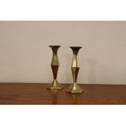 vintage hollywood regency messing kandelaar kandelaren koper
