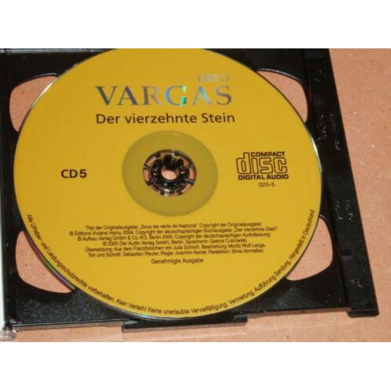 5 CD luisterboek Fred Vargas - Der vierzehnte stein