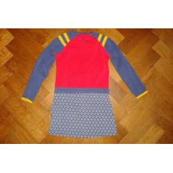 Chaos and Order jurkje rood geel blauw bloemetjes streep 122