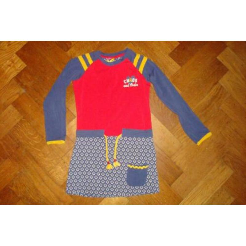 Chaos and Order jurkje rood geel blauw bloemetjes streep 122