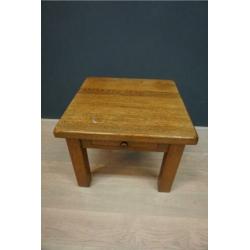 Houten salontafel met laden bijzet tafel