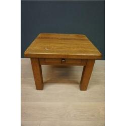 Houten salontafel met laden bijzet tafel