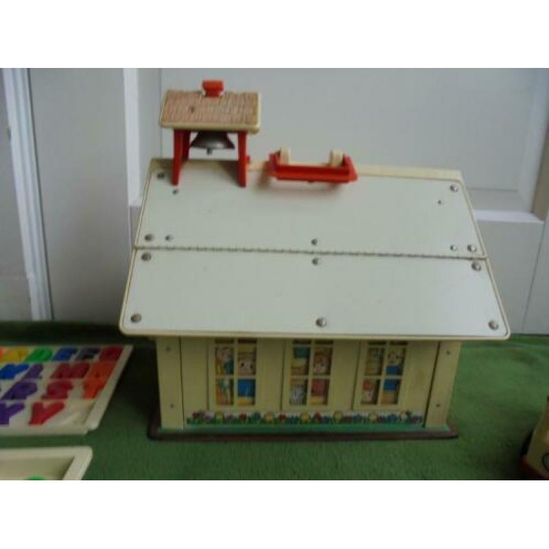 vintage fisher price 923,School met schoolbus,1969/1971 +pop