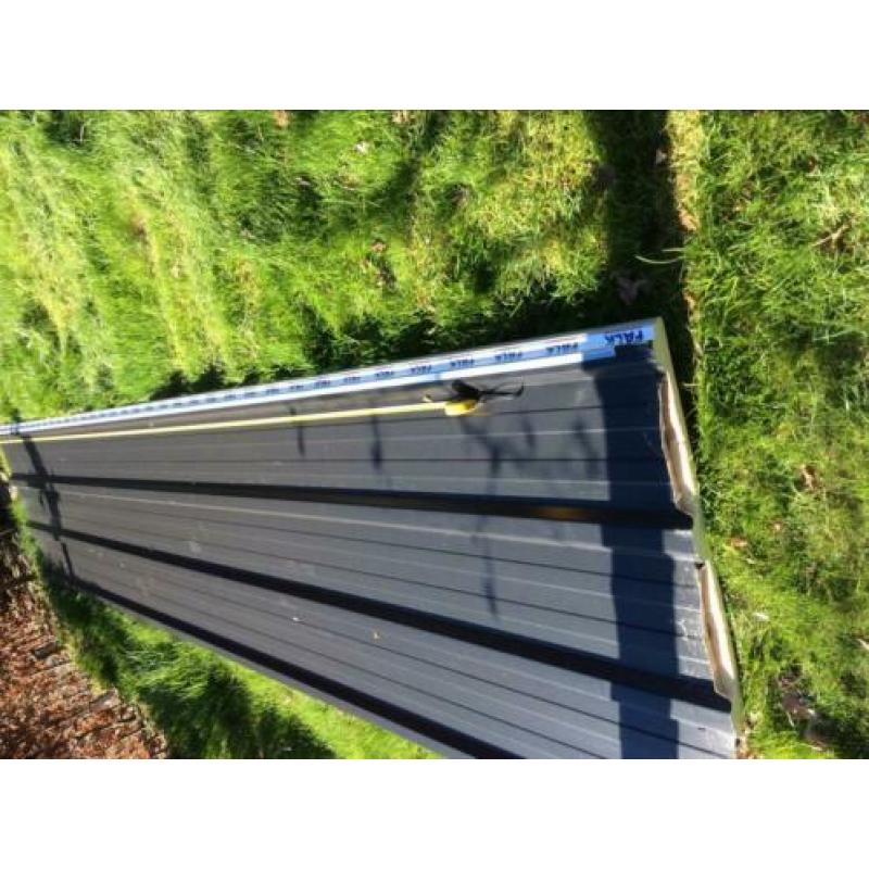 1 Eco Falk dakplaat trapezium antraciet damwandplaat