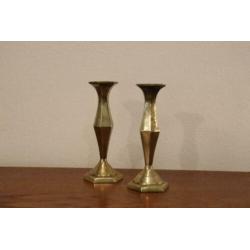vintage hollywood regency messing kandelaar kandelaren koper