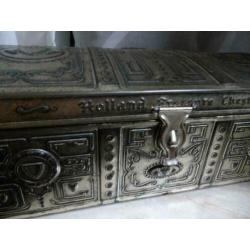 Vintage Tinnen SCHATKIST Blik HOLLAND TREASURE CHEST!