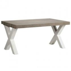 Landelijke tafel met kruispoot X poot 184 cm (Eettafel Lynn)