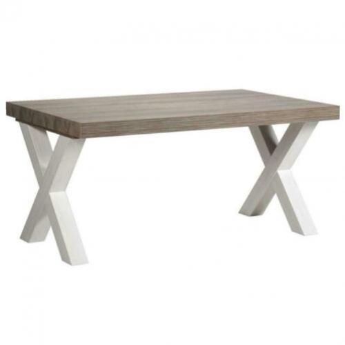 Landelijke tafel met kruispoot X poot 184 cm (Eettafel Lynn)