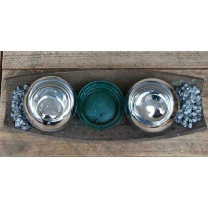 3 Potjes (plankje) voor kerststukje