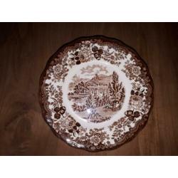 Avon Scenes bruin ontbijtborden (dessertbord)
