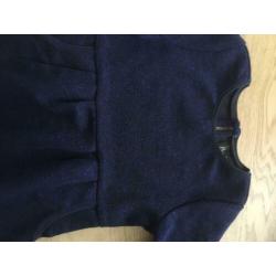 Supermooie nieuwe jurk Petit Louie blauw glitter 86 92