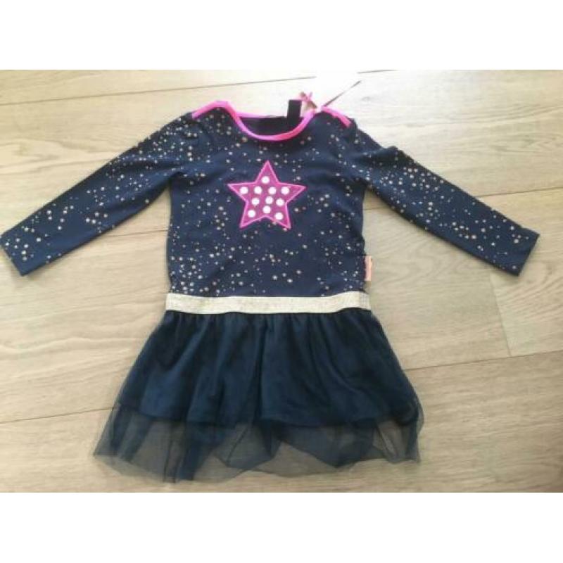 Supermooie nieuwe jurk Petit Louie blauw glitter 86 92