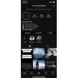 Motiverende pagina Instagram.