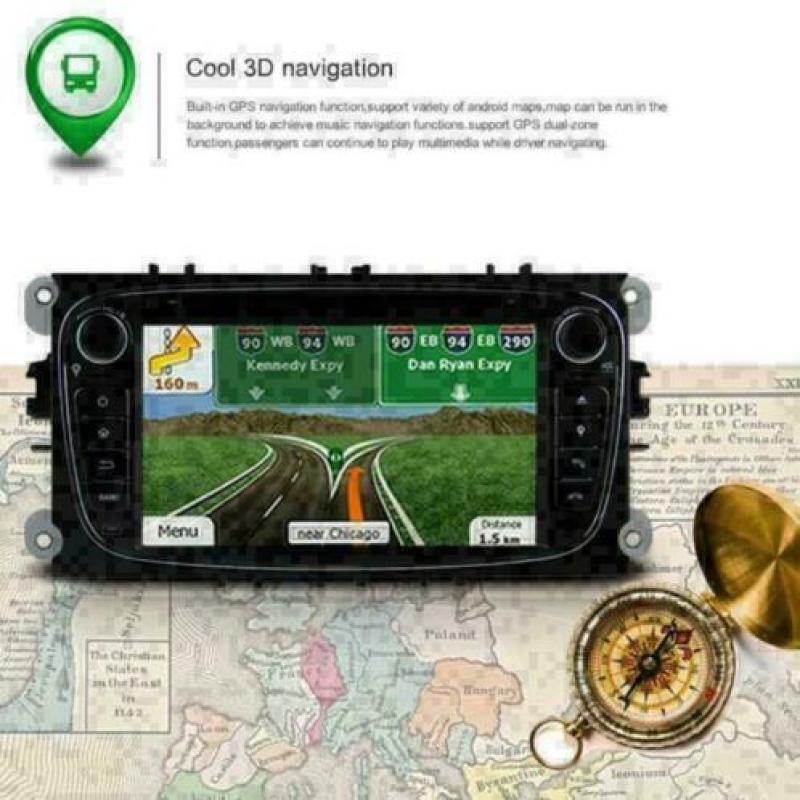Ford Focus Mondeo S-max navigatie android 9 wifi dab+ carkit
